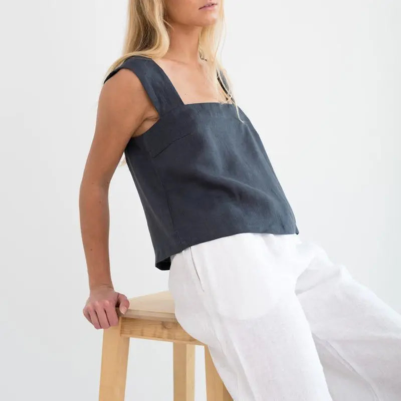 Regata-de-Algodão-e-Linho-Capri -Zellis