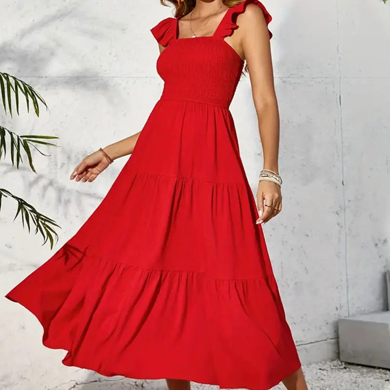 Vestido-Midi-Feminino-com-Decote-Quadrado-Milane
